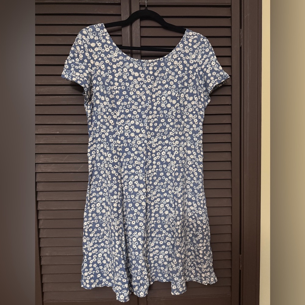 Ann Taylor Vintage Floral Blue Dress Size 8 New with Tags